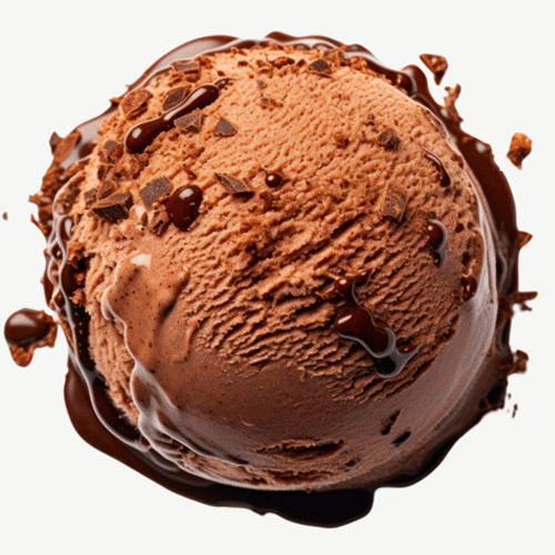 Bol chocolade schepijs van Kings IJscafe